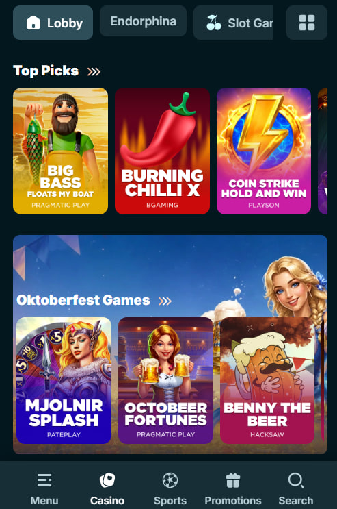 EuroSpin Casino mobile